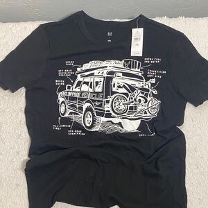 GAP Black Adventure Graphic Tee NWT